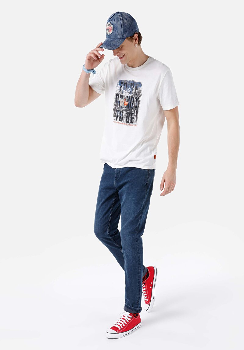 Imagine a Blugi Din Denim Pentru Bărbați Cu Potrivire Dreaptă