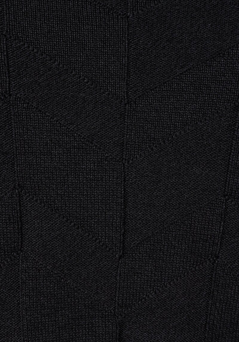 Afișați detalii pentru Pulover Slim Fit Turtle Neck Jacquard Pentru Bărbați Antracit