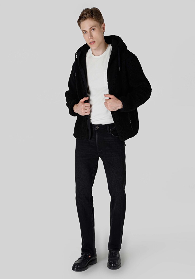 Imagine a Pantaloni De Barbati Negru Regular Fit 045 David Cl1065767