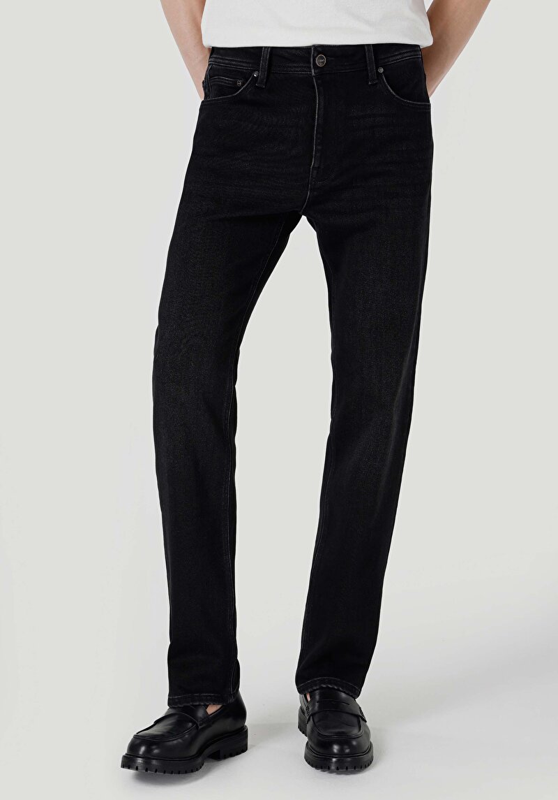 Imagine a Pantaloni De Barbati Negru Regular Fit 045 David Cl1065767