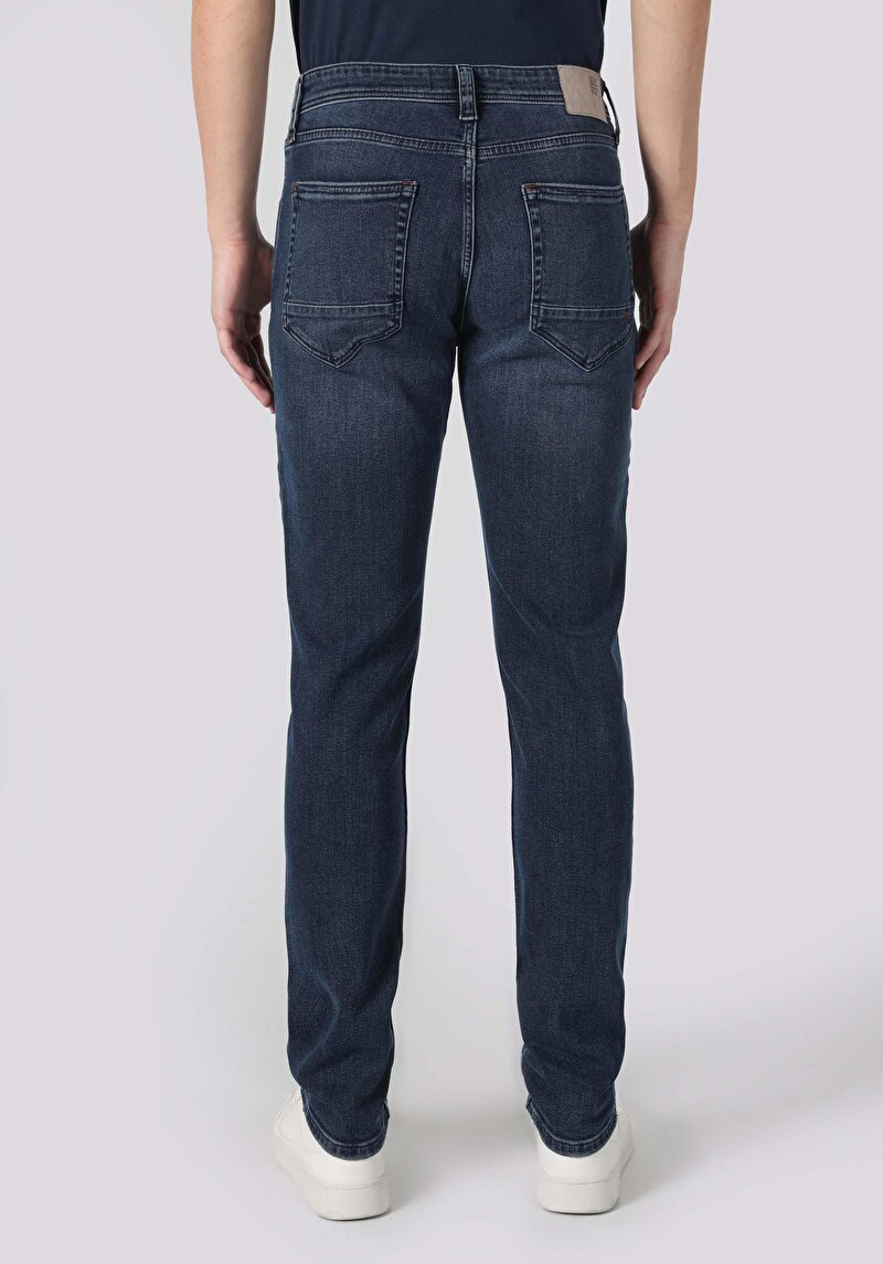 Afișați detalii pentru Pantaloni De Barbati Albastru Straight Fit 044 Karl Cl1063570