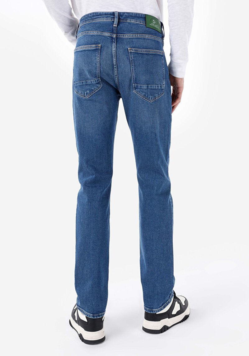 Imagine a Blugi İndigo Pentru Bărbați Regular Fit