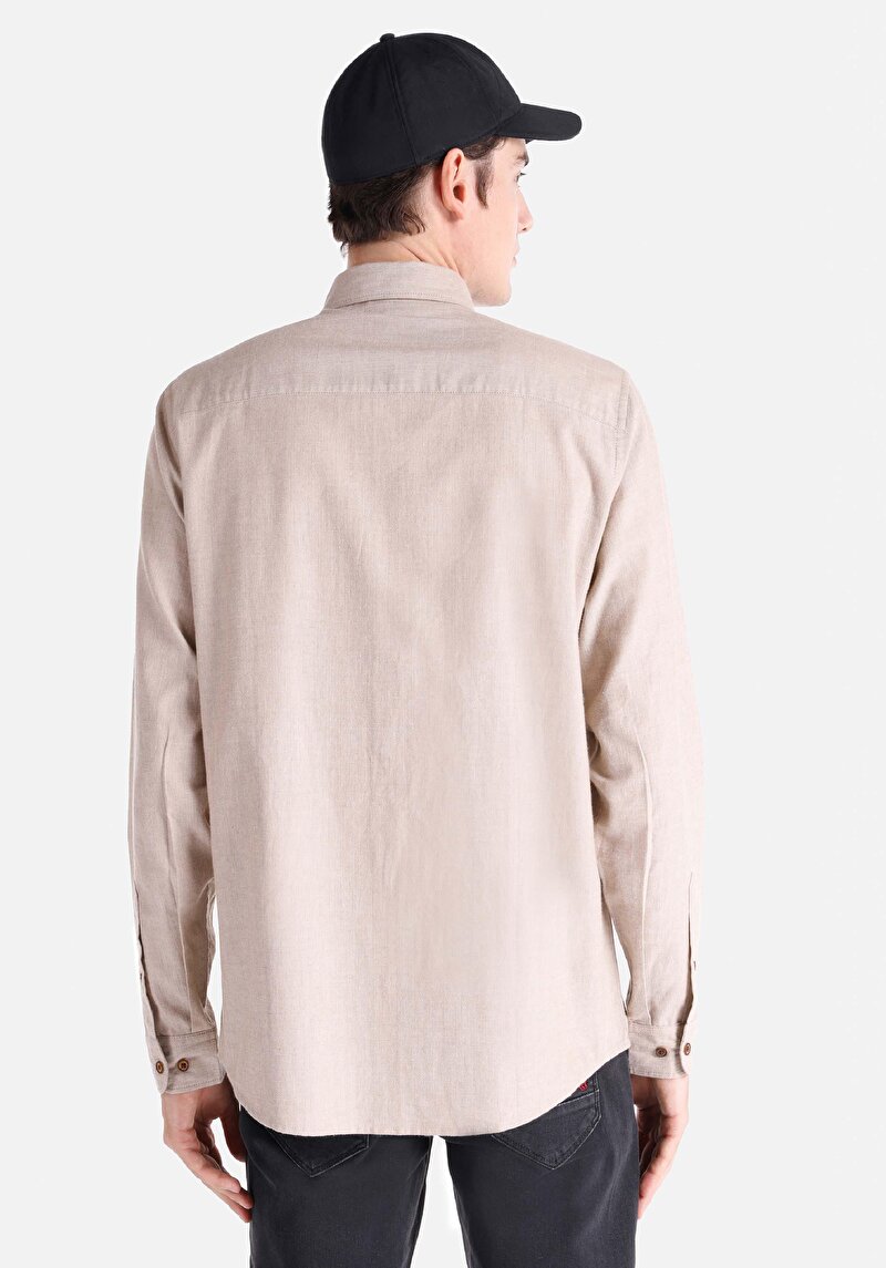 Afișați detalii pentru Cămașă Regular Fit Cămașă Dreaptă Bărbați Gri Cămașă Cu Manșon Lung