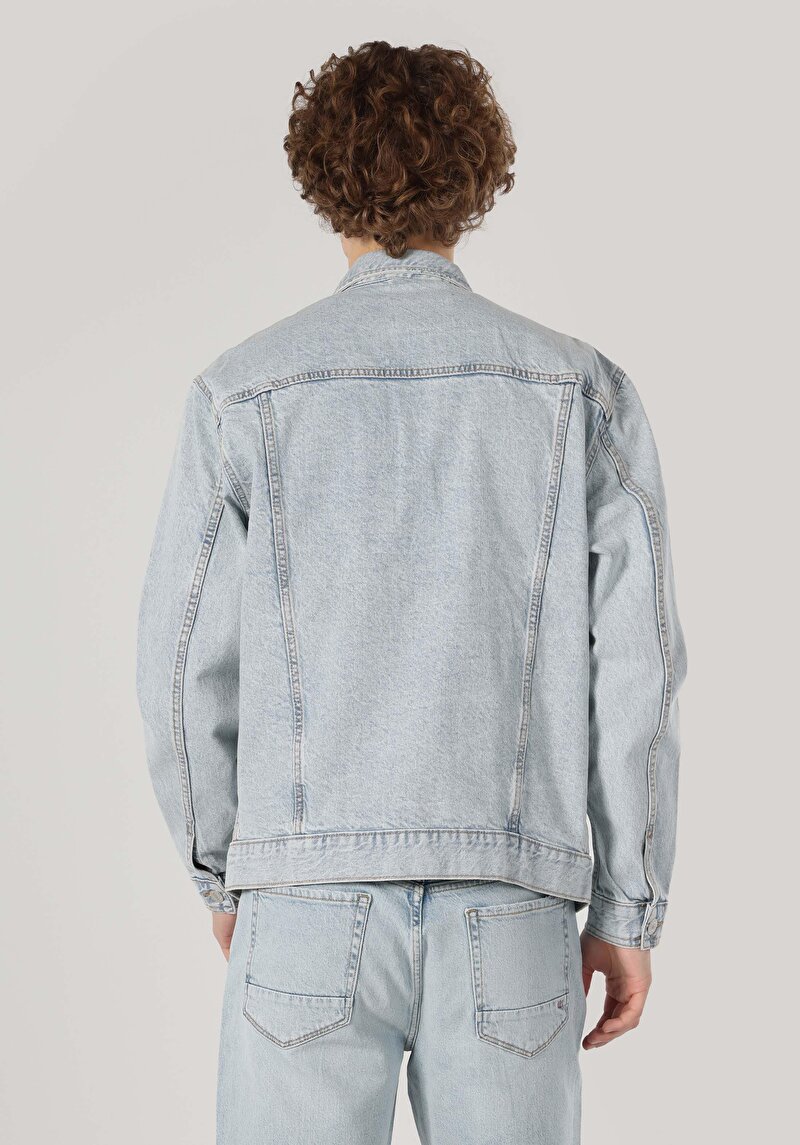 Afișați detalii pentru Jachetă Albastră Pentru Bărbați Cu Fermoar