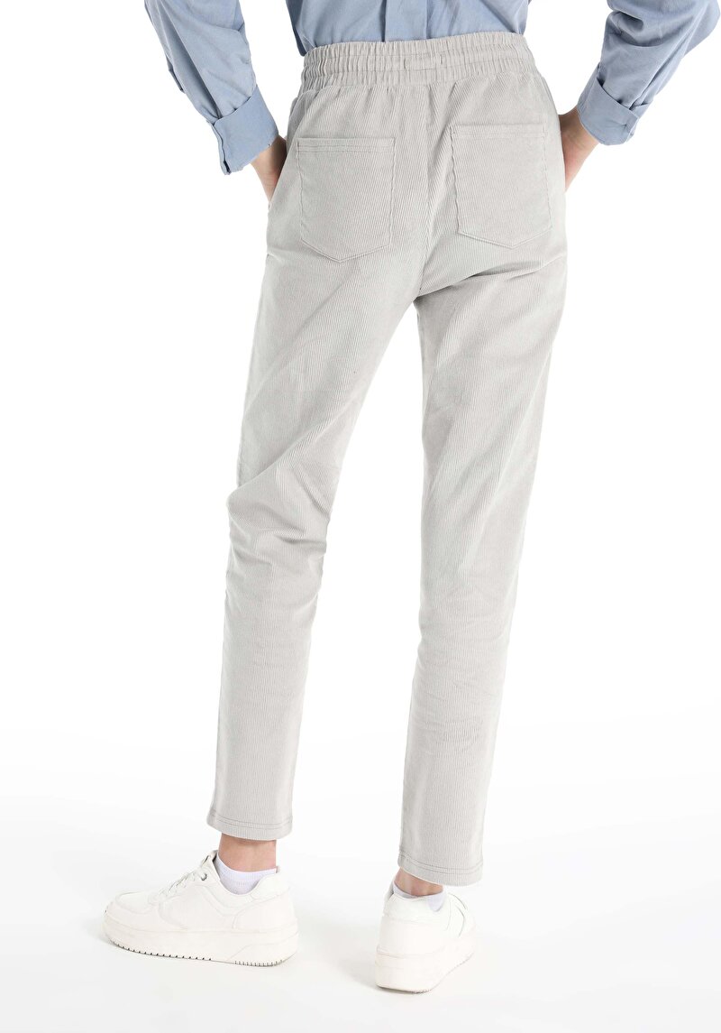 Imagine a Regular Fit Talie Înaltă Picior Drept Pantaloni Gri Pentru Femei