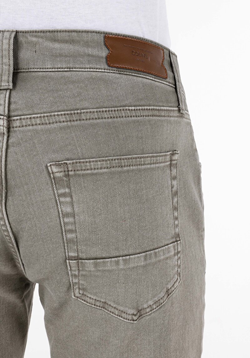 Afișați detalii pentru Pantaloni Verzi Pentru Bărbați Cu Talie Dreaptă Cu Talie Dreaptă