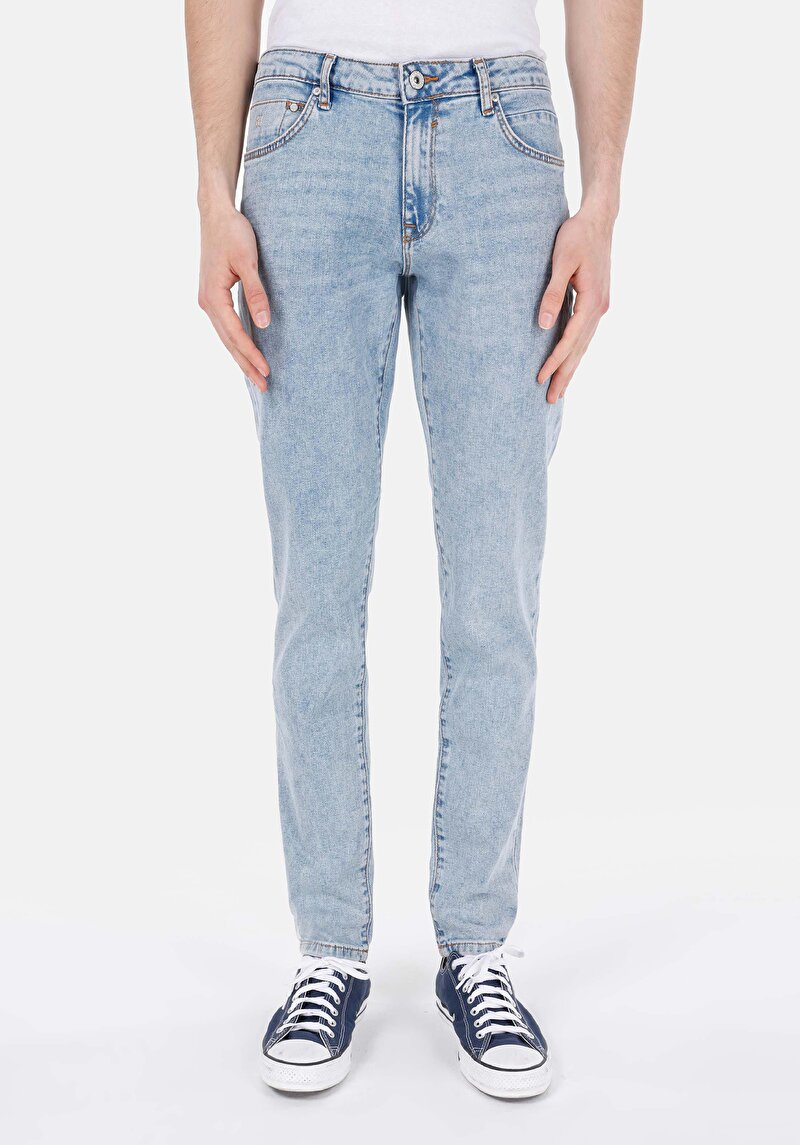 Afișați detalii pentru Blugi Slim Fit Indigo Pentru Bărbați