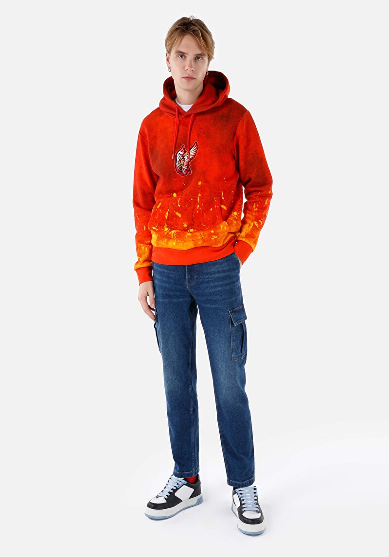 Imagine a Carrot Cargo Mid Waist Short Leg Blugi İndigo Pentru Bărbați