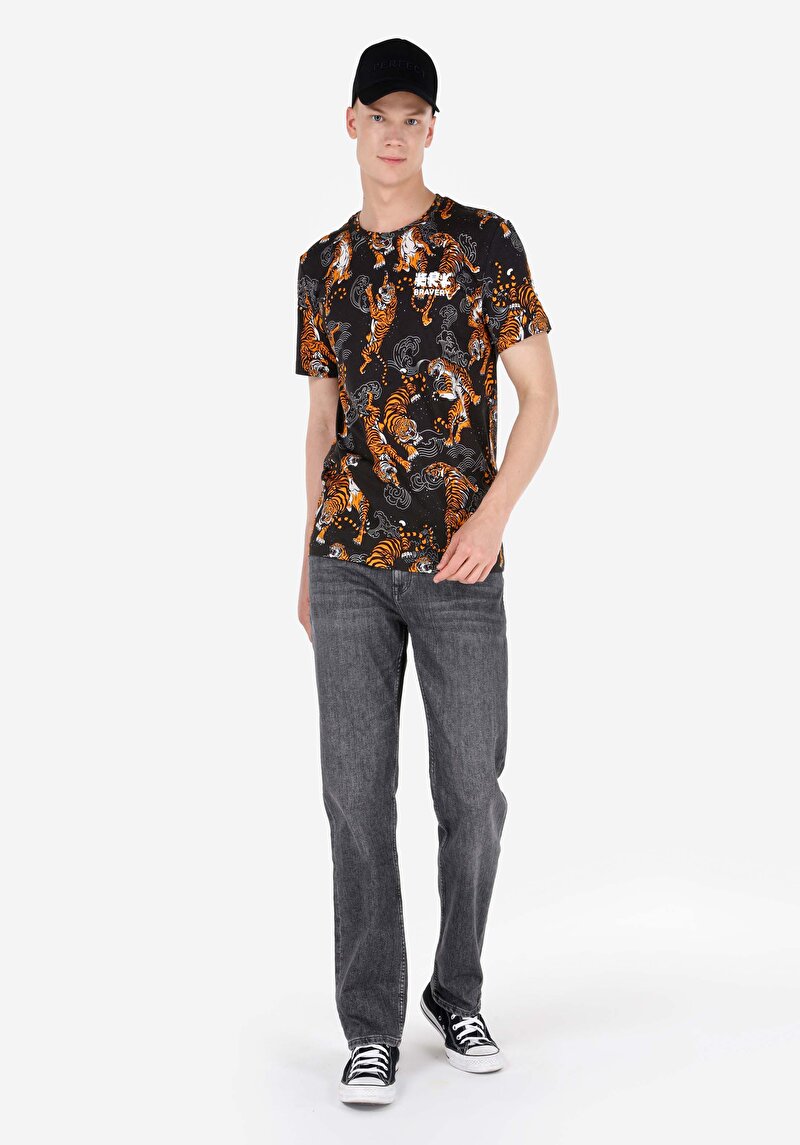 Afișați detalii pentru Pantaloni De Barbati Negru Regular Fit 045 David Cl1069473