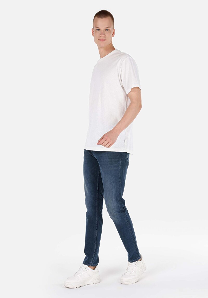 Imagine a Blugi İndigo Închis Pentru Bărbați Regular Fit