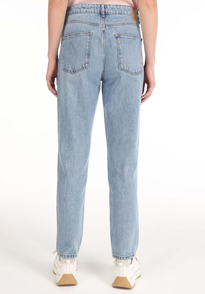 Imagine a Pantaloni De Dama Albastru Boyfriend Fit 893 Julia Cl1067508