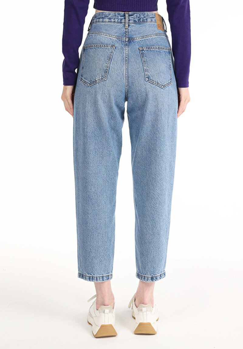 Imagine a Pantaloni De Dama Albastru Barrel Fit 851 Orya Cl1067516