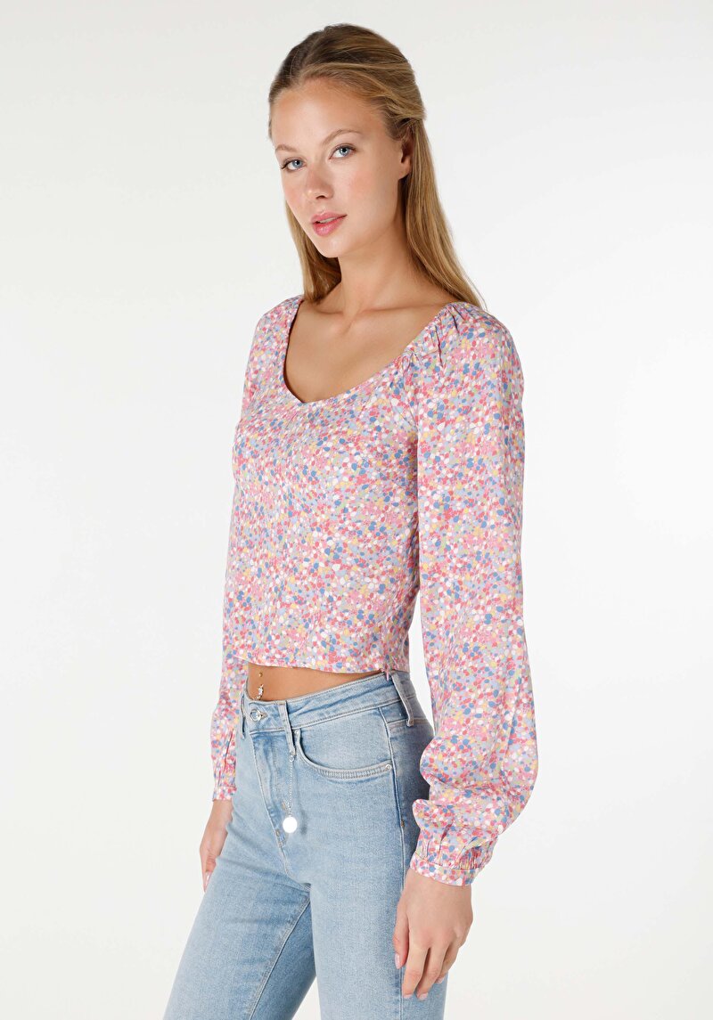 Imagine a Cămașă Multicoloră Pentru Femei Slim Fit