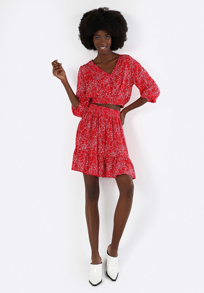 Imagine a Bluza Cu Maneca Lunga De Dama Roşu Regular Fit Cl1063936