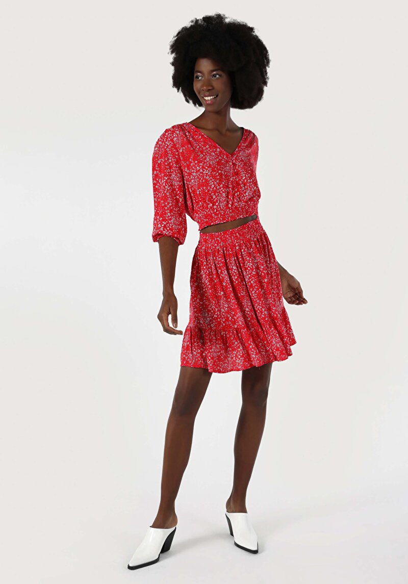 Imagine a Bluza Cu Maneca Lunga De Dama Roşu Regular Fit Cl1063936