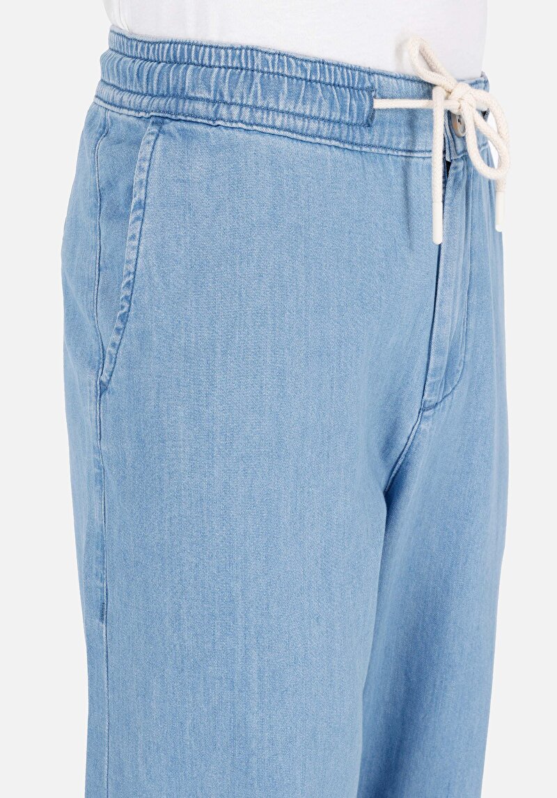 Afișați detalii pentru Jogger Fit Mid Waist Straight Leg Blugi İndigo Pentru Bărbați