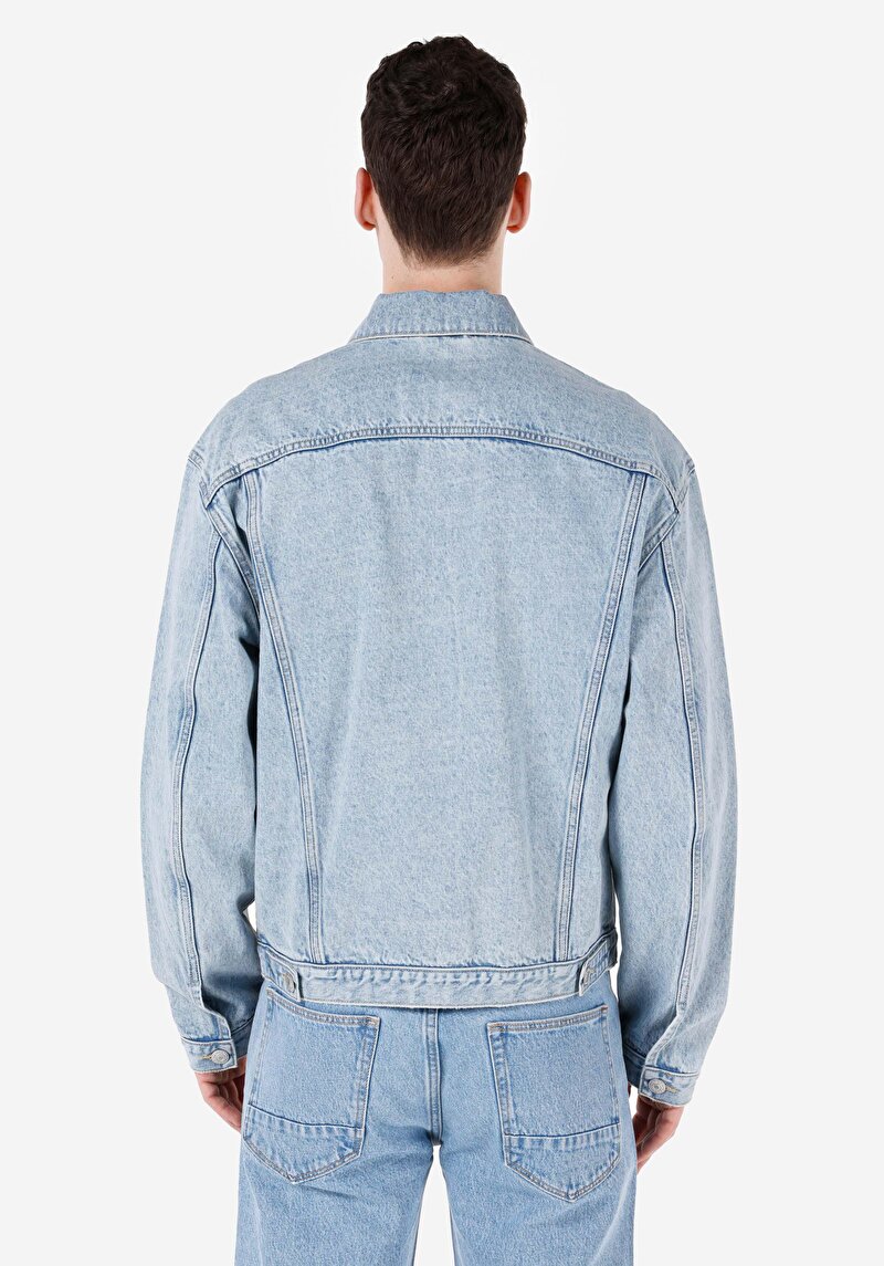 Imagine a Jachetă Albastră Pentru Bărbați Regular Fit Button-Down Unlined Unlined