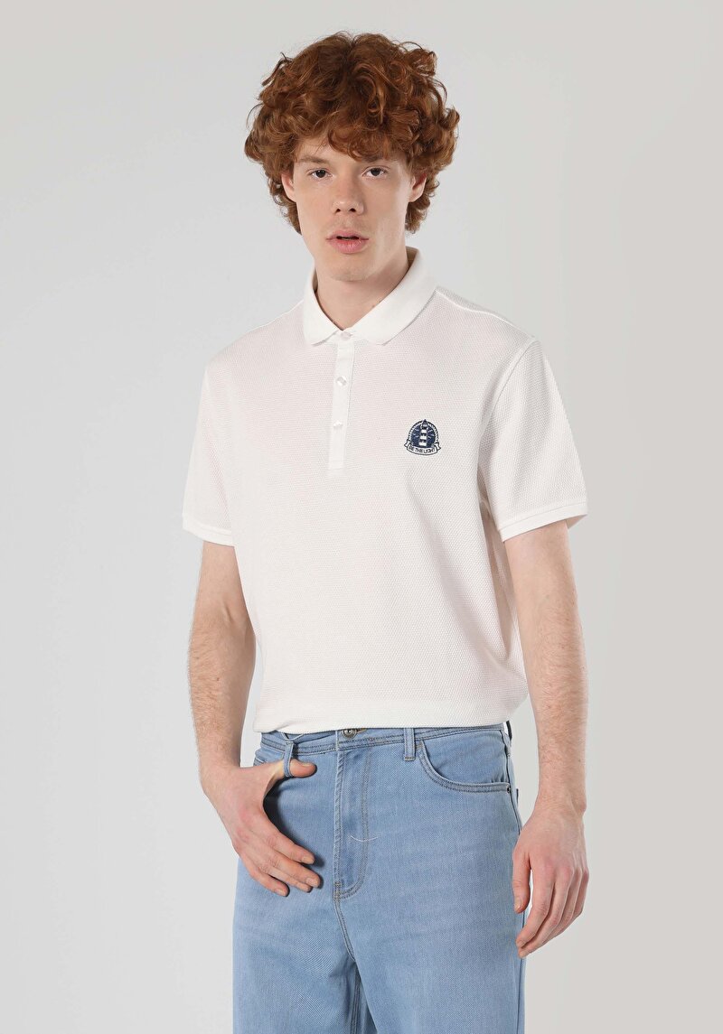 Imagine a Pantaloni Albaștri Pentru Bărbați Cu Talie Medie Cu Talie Dreaptă