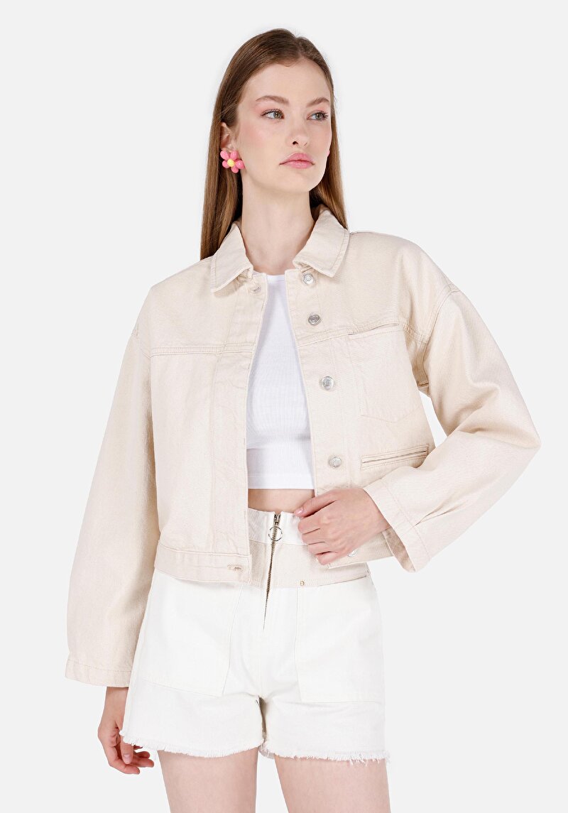 Imagine a Jacheta De Dama Alb Oversize Fit Cl1069585