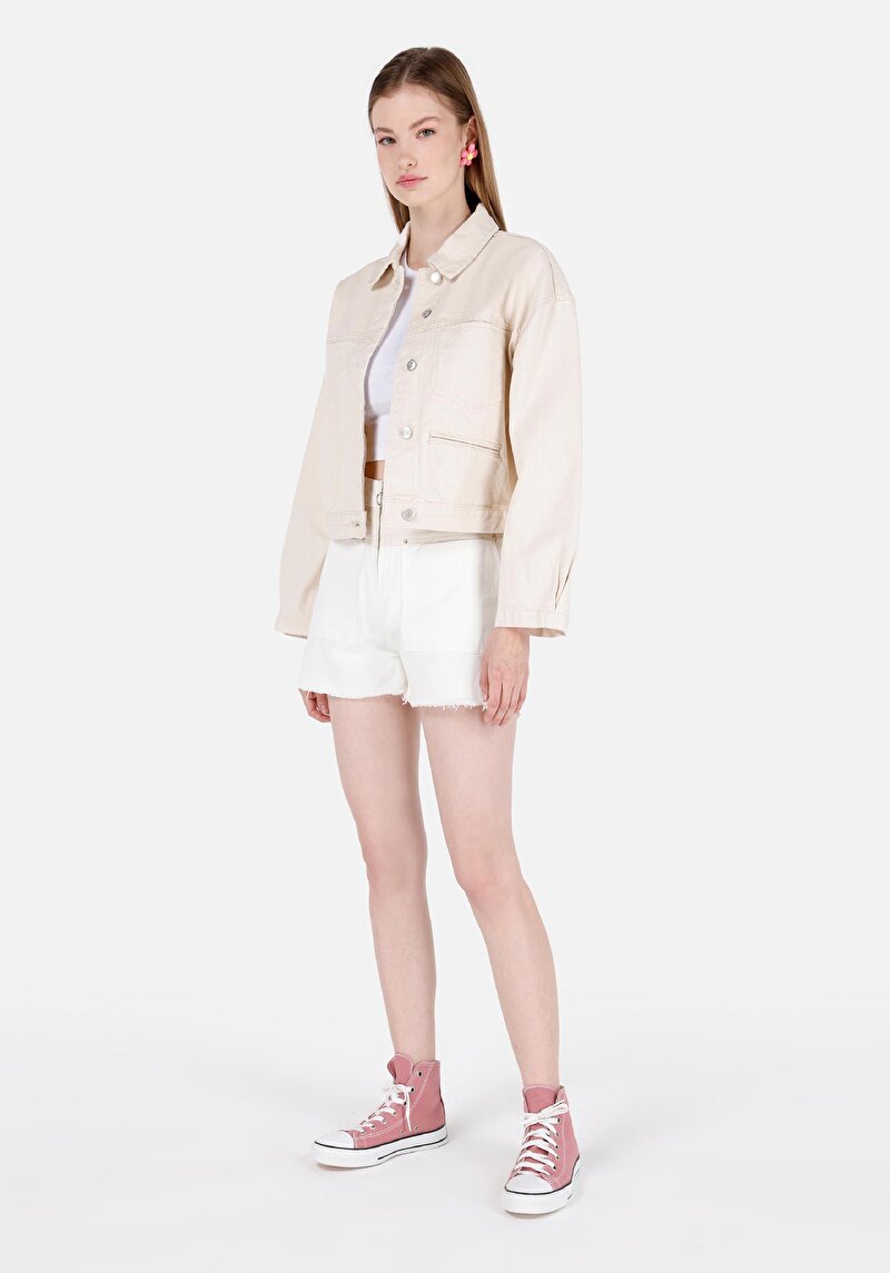 Imagine a Jacheta De Dama Alb Oversize Fit Cl1069585