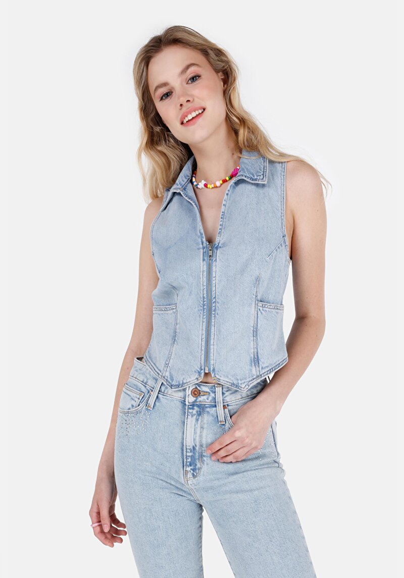 Imagine a Vesta De Dama Denim Slim Fit Cl1069618