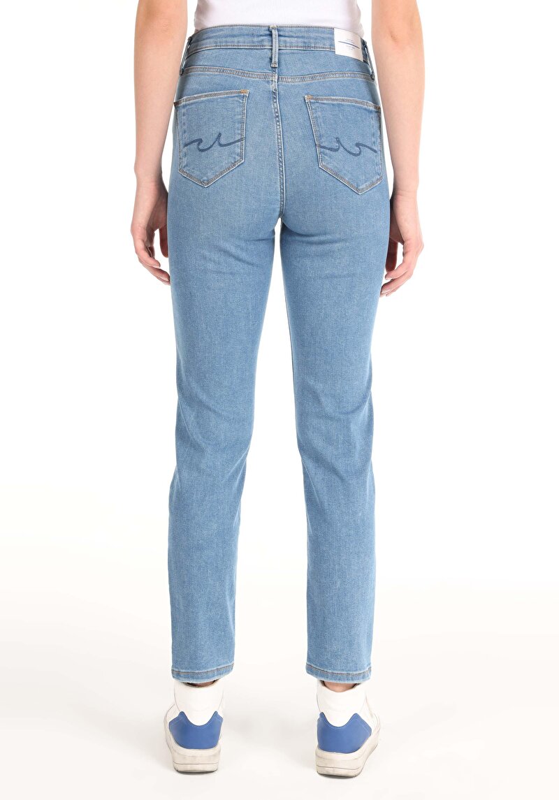 Imagine a Pantaloni De Dama Albastru Slim Fit 703 Carla Cl1064307