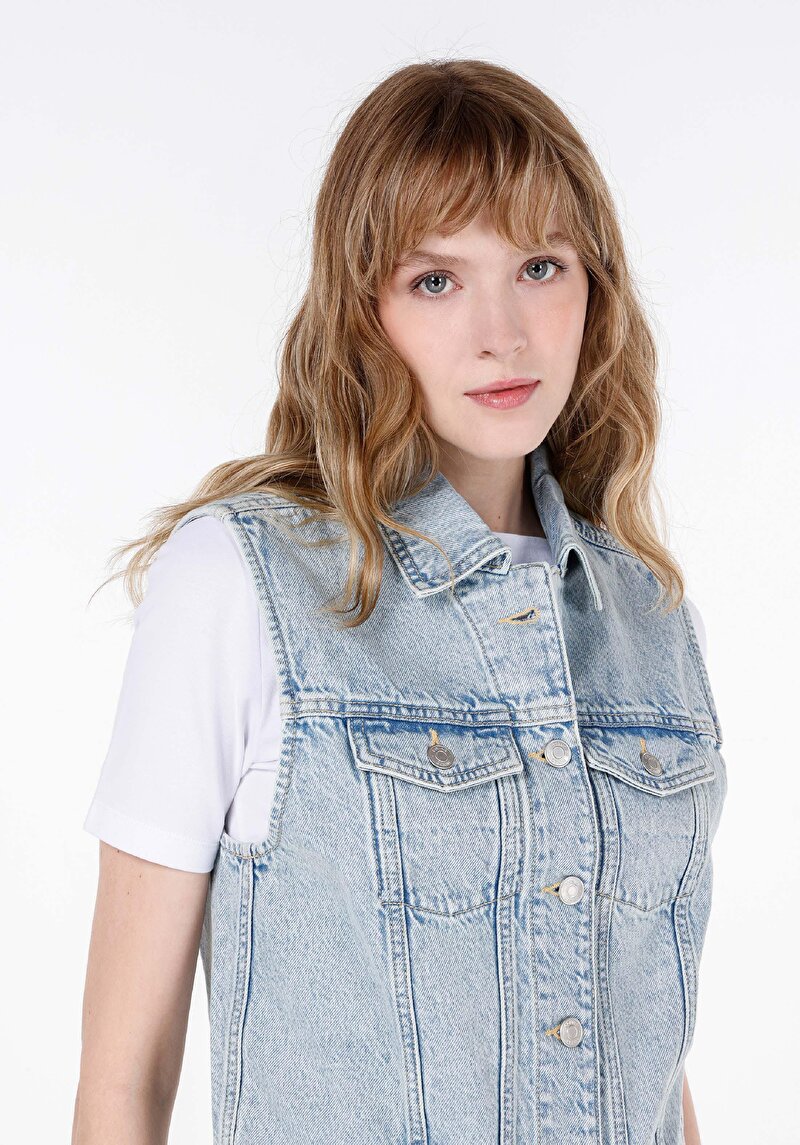 Imagine a Vesta De Dama Albastru Regular Fit Cl1069622