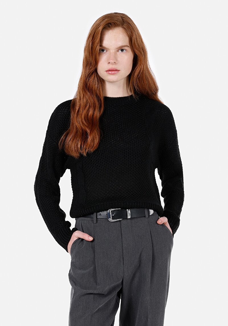 Imagine a Pulover De Dama Negru Regular Fit Cl1072537