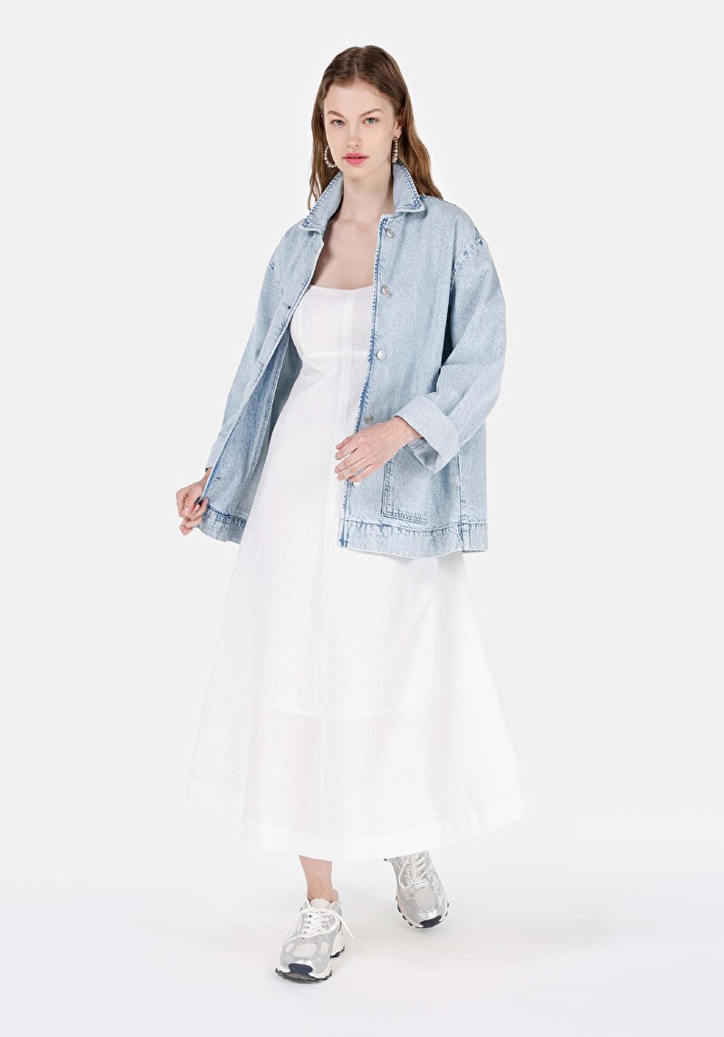 Imagine a Jacheta De Dama Albastru Regular Fit Cl1069643