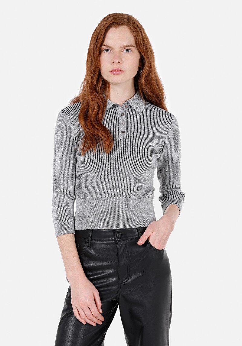 Imagine a Pulover De Dama Negru Slim Fit  Cl1072538