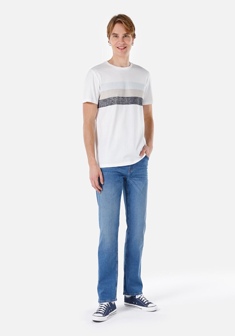 Imagine a Pantaloni De Barbati Albastru Regular Fit 045 David Cl1069666