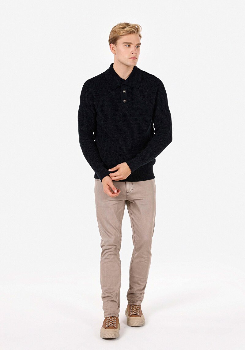 Afișați detalii pentru Pulover De Barbati Albastru Marin Regular Fit  Cl1070028