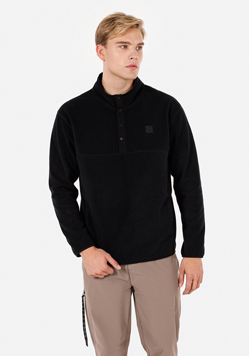 Imagine a Hanorac / Bluza De Barbati Negru Comfort Fit  Cl1070056