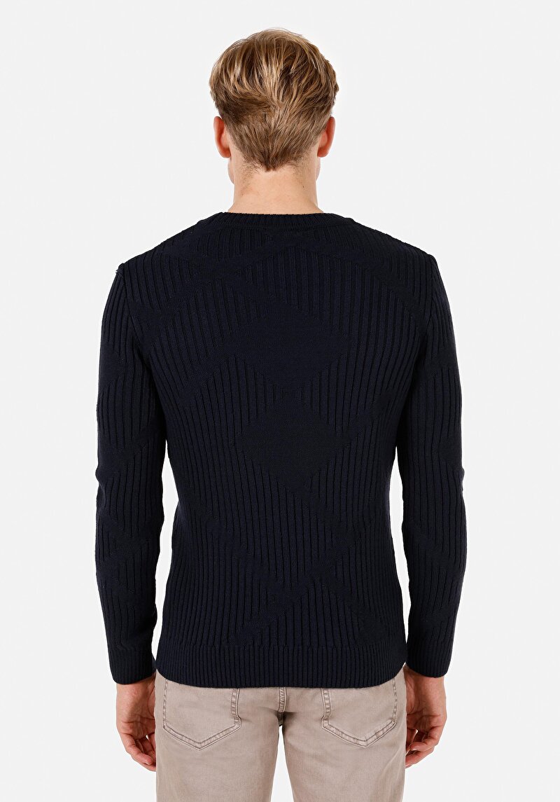 Afișați detalii pentru Pulover De Barbati Albastru Marin Regular Fit  Cl1070081