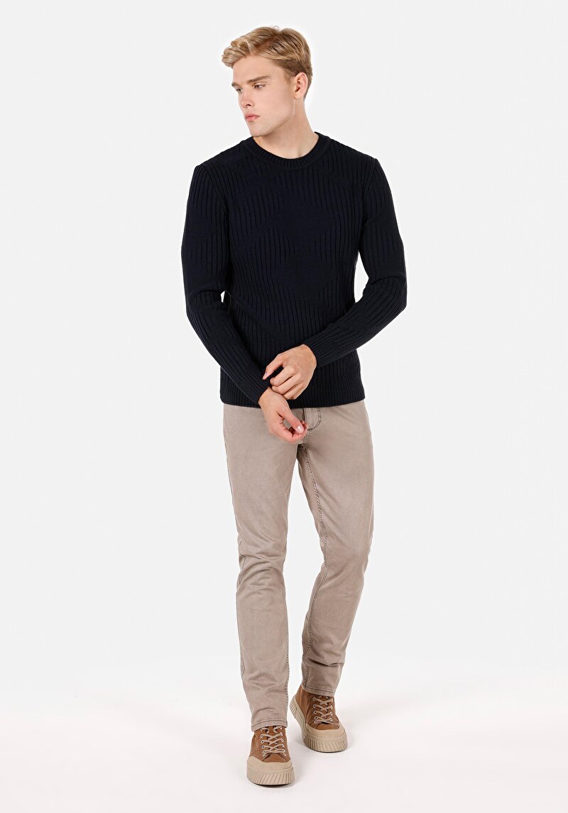 Imagine a Pulover De Barbati Albastru Marin Regular Fit Cl1070081