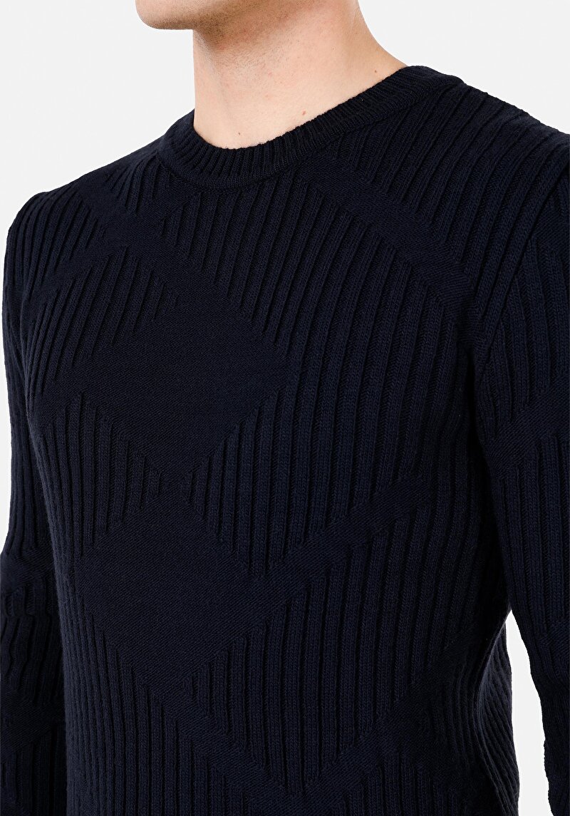 Afișați detalii pentru Pulover De Barbati Albastru Marin Regular Fit  Cl1070081