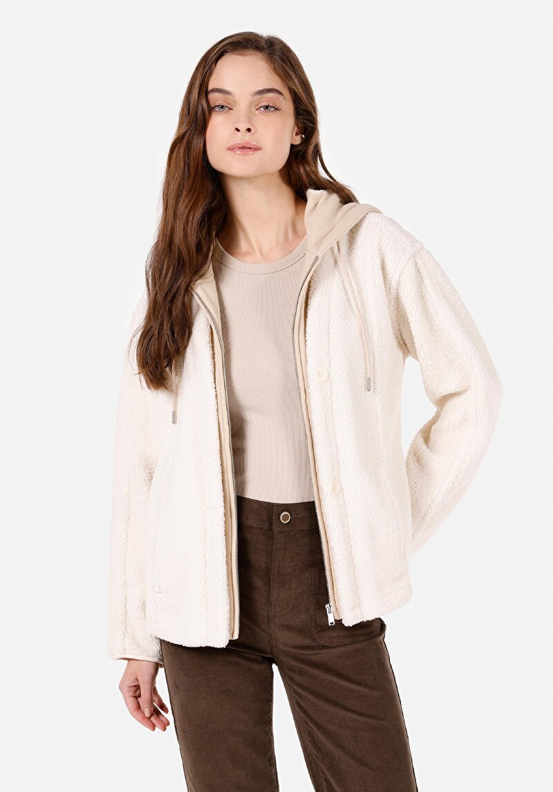 Imagine a Jacheta De Dama Ecru Regular Fit  Cl1072573