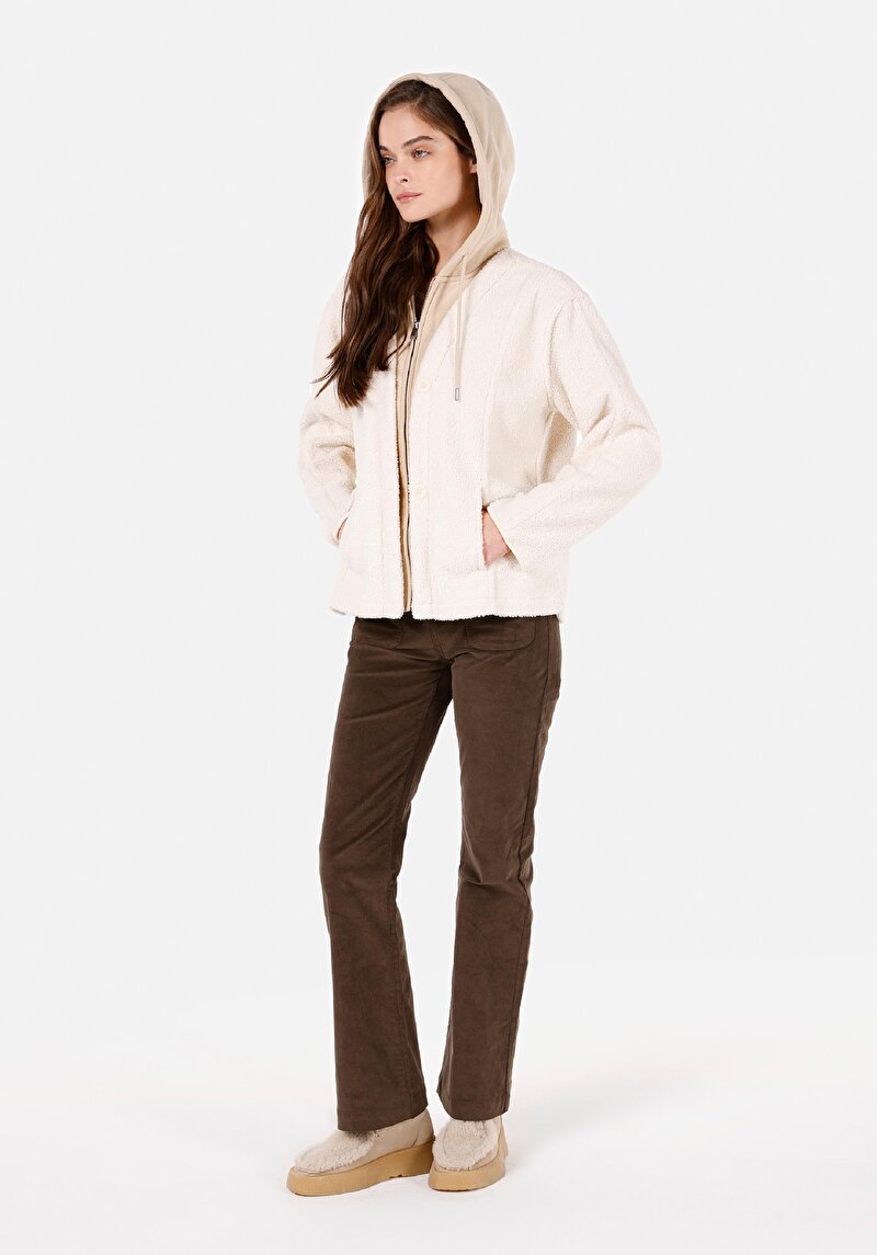 Afișați detalii pentru Jacheta De Dama Ecru Regular Fit  Cl1072573