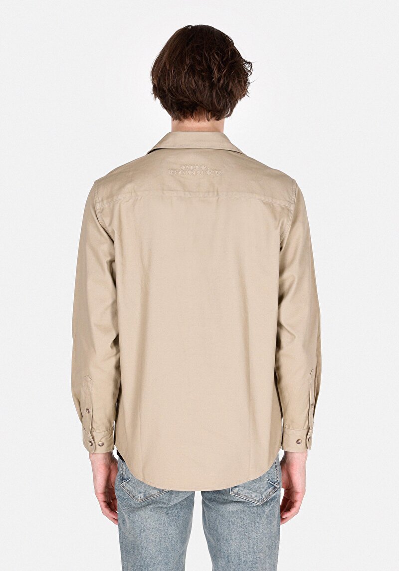 Afișați detalii pentru Camasa Cu Maneca Lunga De Barbati Bej Comfort Fit  Cl1070147