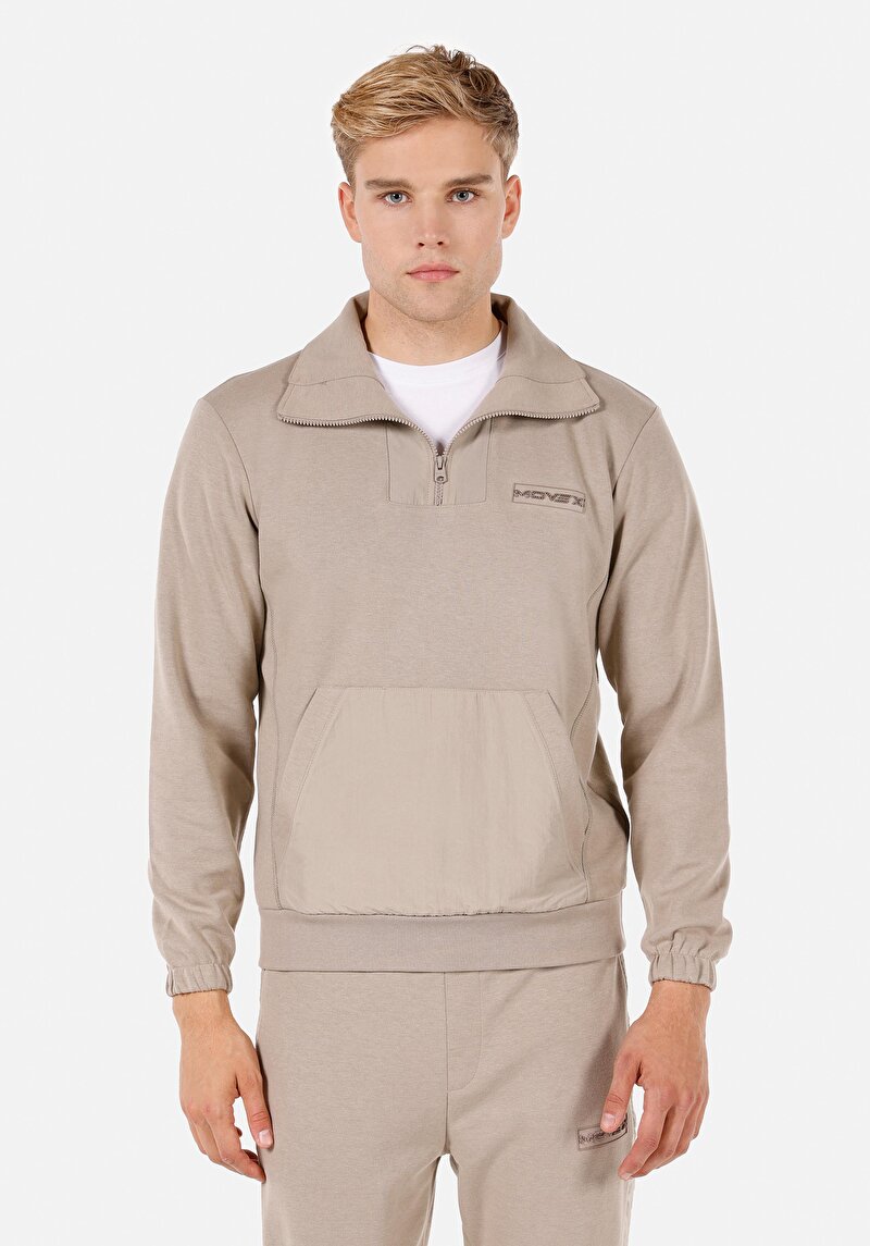 Imagine a Hanorac / Bluza De Barbati Bej Regular Fit Cl1070160