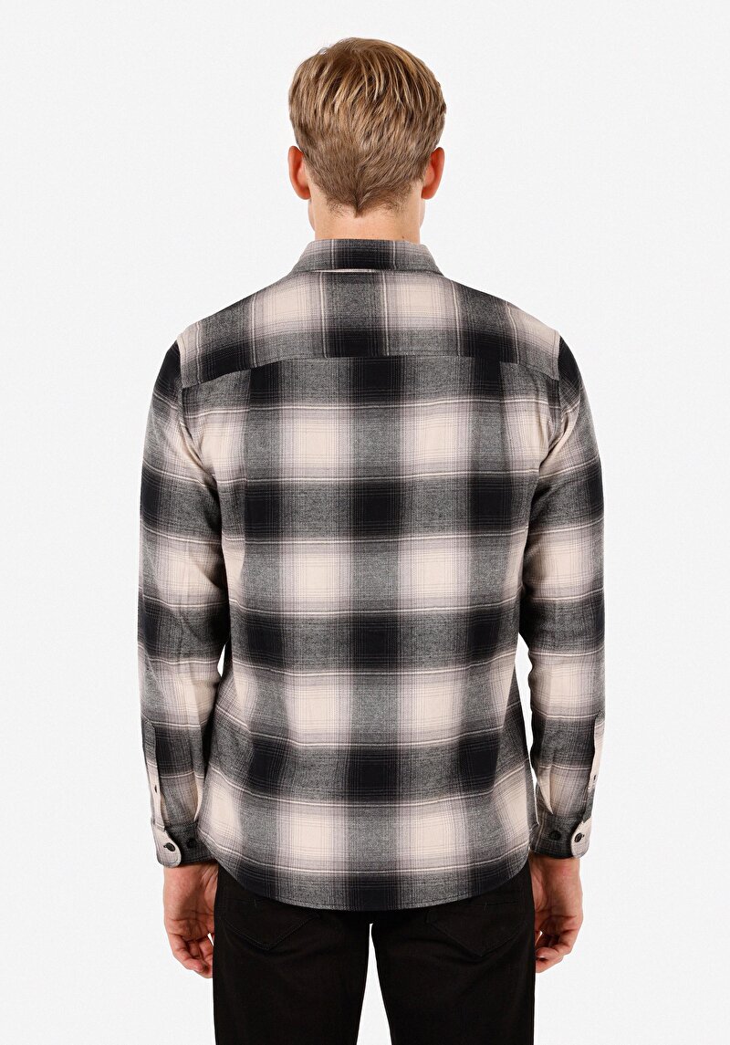 Afișați detalii pentru Camasa Cu Maneca Lunga De Barbati Negru Regular Fit  Cl1072577