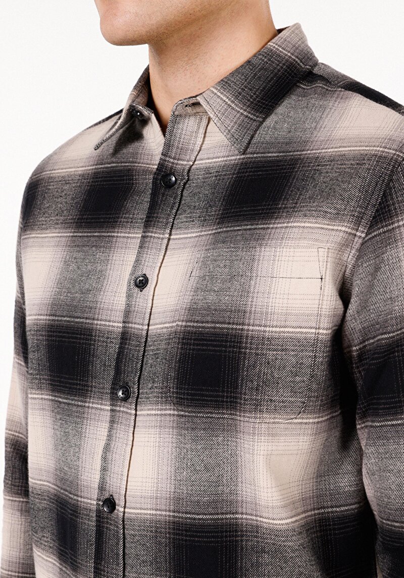 Afișați detalii pentru Camasa Cu Maneca Lunga De Barbati Negru Regular Fit  Cl1072577