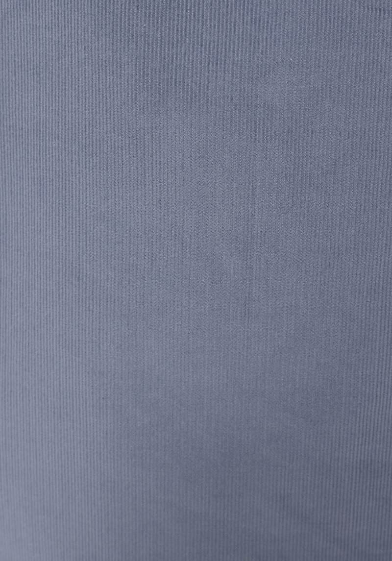 Afișați detalii pentru Regular Fit Cămașă Decolteu Drept Cămașă Albastră Manșon Lung Pentru Femei