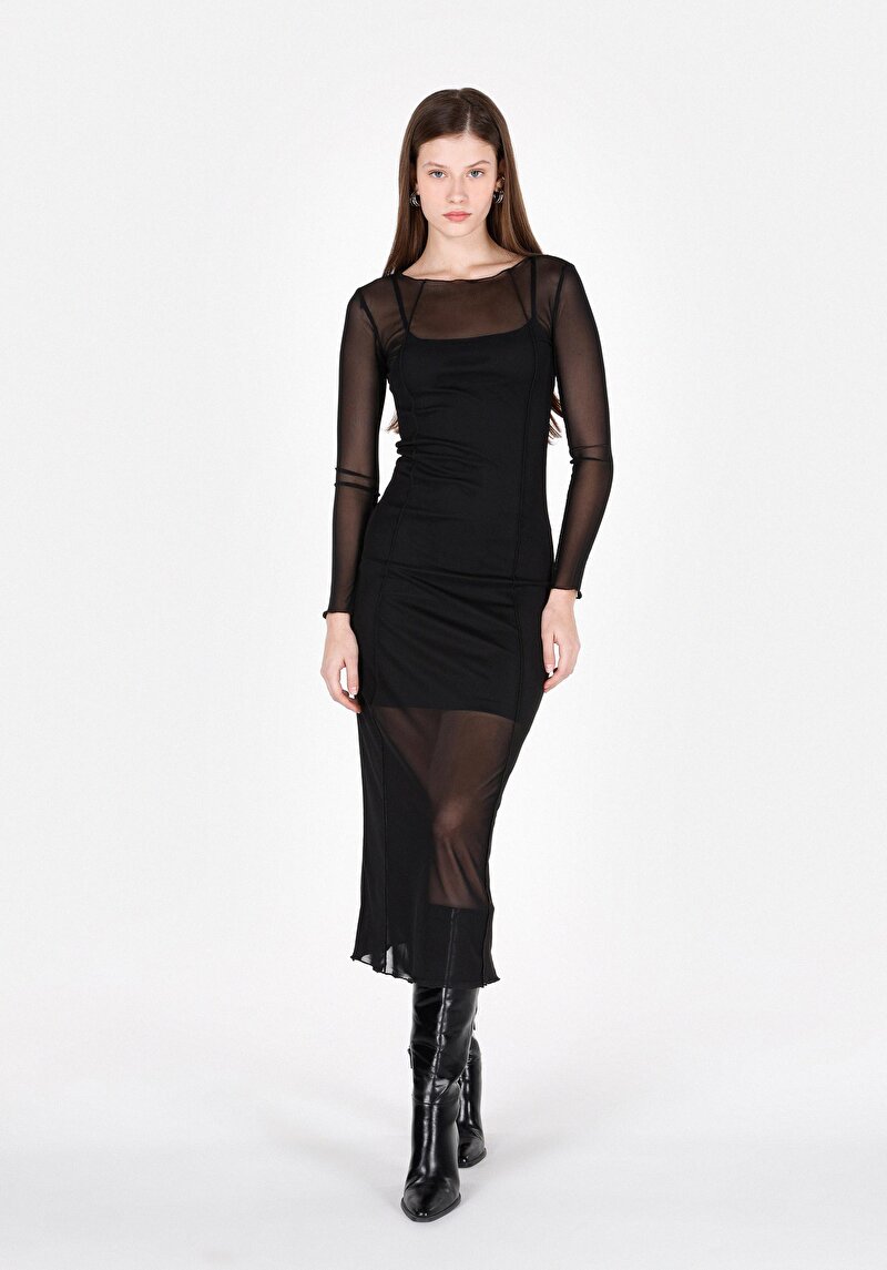Imagine a Rochie De Dama Negru Slim Fit  Cl1072586