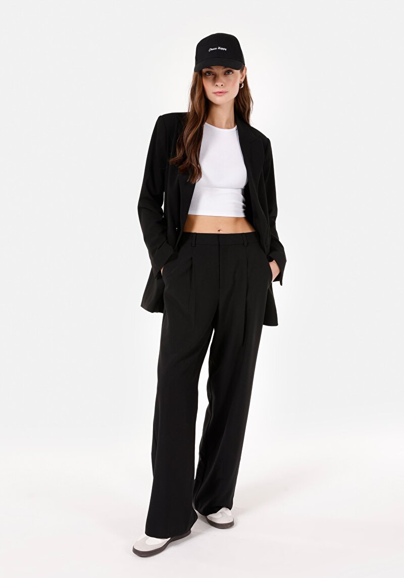 Imagine a Pantaloni De Dama Negru Regular Fit  Cl1070178