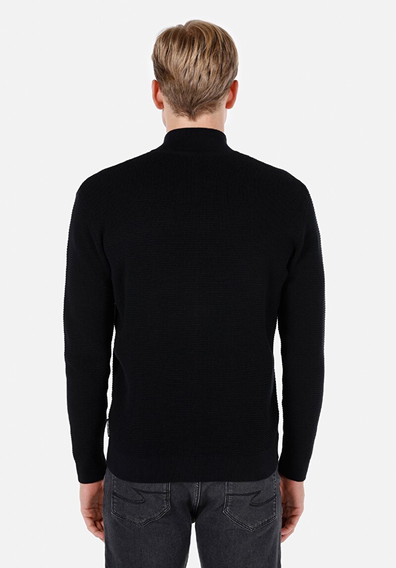 Imagine a Cardigan De Barbati Negru Regular Fit Cl1072647