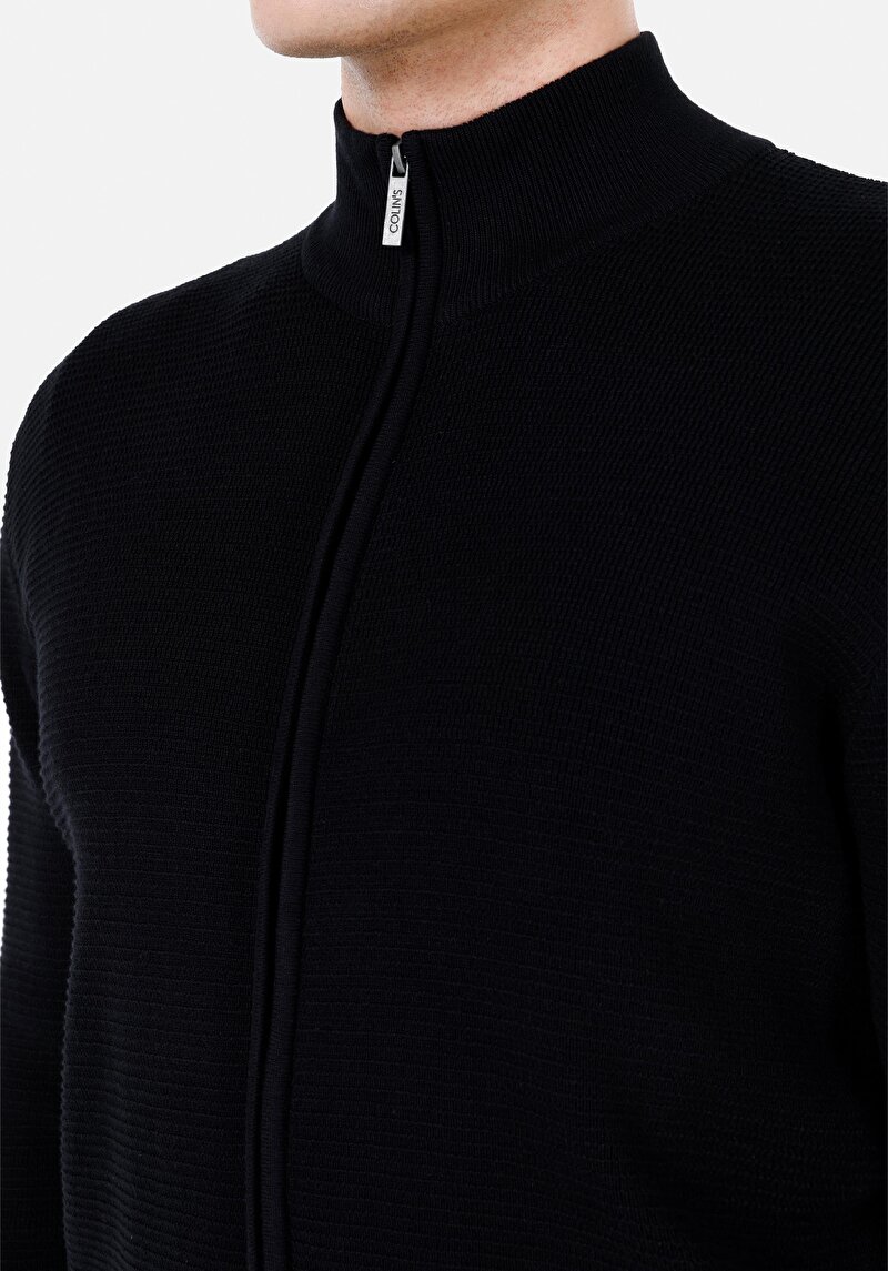 Afișați detalii pentru Cardigan De Barbati Negru Regular Fit  Cl1072647