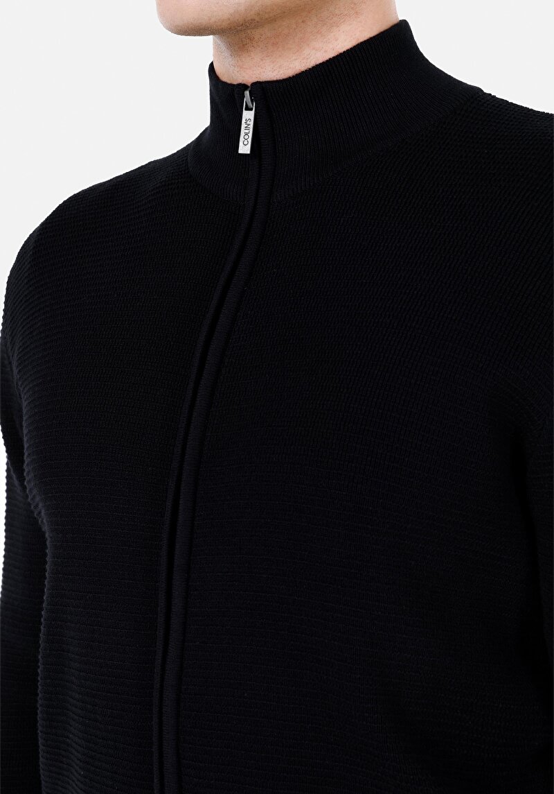 Imagine a Cardigan De Barbati Negru Regular Fit Cl1072647