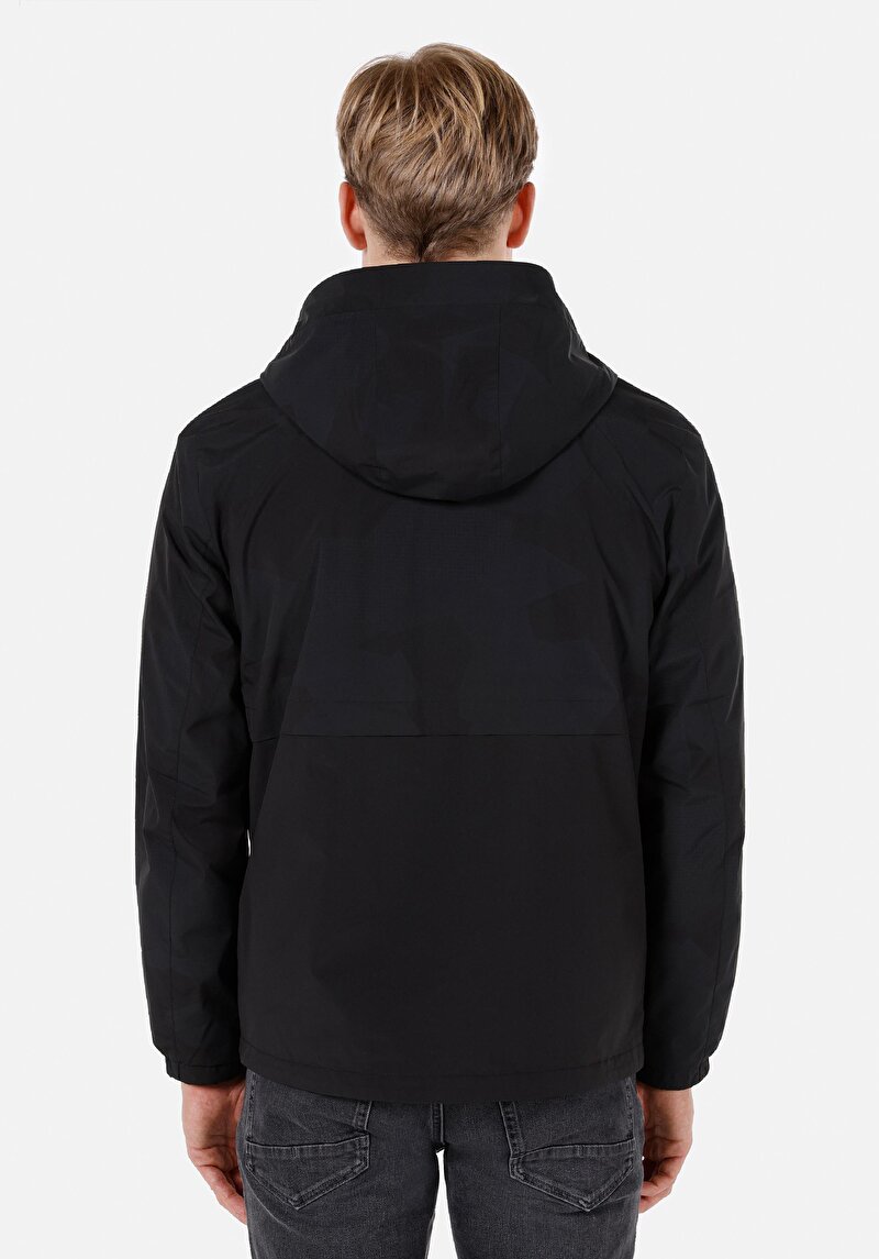 Afișați detalii pentru Jacheta De Ploaıe De Barbati Negru Regular Fit  Cl1072652