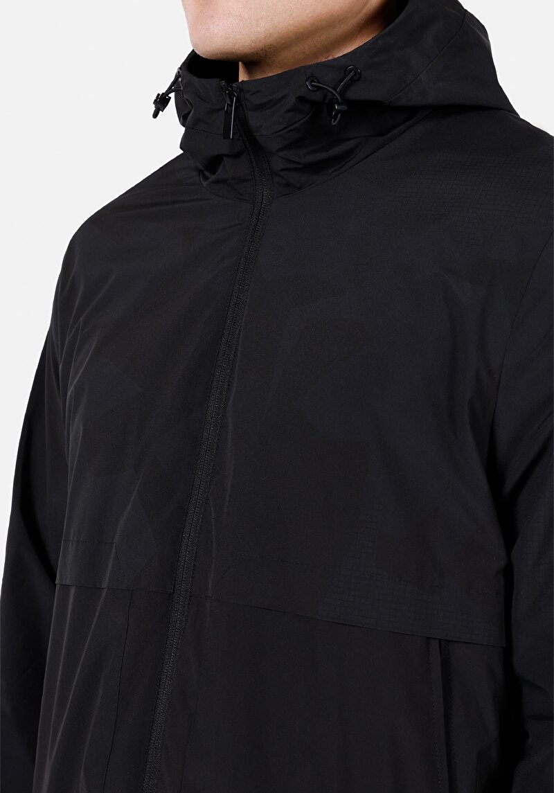 Afișați detalii pentru Jacheta De Ploaıe De Barbati Negru Regular Fit  Cl1072652